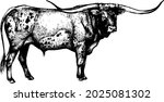 Longhorn Cow Bull Graphic...