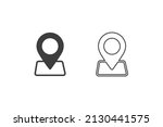 location pointer icons flat...