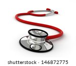 Red Stethoscope Isolated On...
