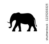 silhouette african elephant | Shutterstock .eps vector #1225203325