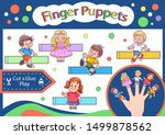 finger puppets. cut and glue... | Shutterstock .eps vector #1499878562