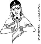 indian wedding clip art of... | Shutterstock .eps vector #2026660928