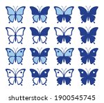 shapes of pretty butterflies... | Shutterstock . vector #1900545745