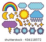 vector set of sky icons... | Shutterstock .eps vector #436118572