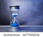 Vintage Hour Glass With Blue...