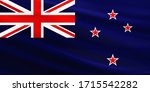 New Zealand Flag With Fabric...