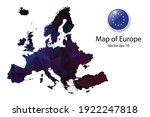 abstract polygon map and button ... | Shutterstock .eps vector #1922247818