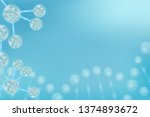 science concept  blue dna... | Shutterstock .eps vector #1374893672