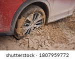Stuck Car Wheel In The Sand ...