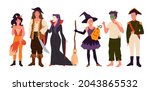 characters in costumes for... | Shutterstock .eps vector #2043865532