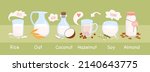 set of different vegetarian... | Shutterstock .eps vector #2140643775