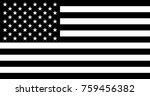 usa flag monochrome | Shutterstock . vector #759456382