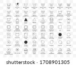 laundry symbols icon set.... | Shutterstock .eps vector #1708901305