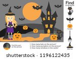 activity page  halloween... | Shutterstock .eps vector #1196122435