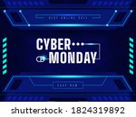 cyber monday banner with... | Shutterstock .eps vector #1824319892