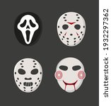 horror movie characters masks... | Shutterstock .eps vector #1932297362