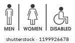 vector men and women disabled... | Shutterstock .eps vector #1199926678