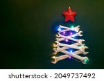 Christmas Tree Made Of Wrenches ...