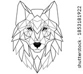 Wolf Head Icon. Abstract...