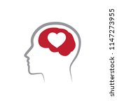 brain and heart  vector... | Shutterstock .eps vector #1147273955