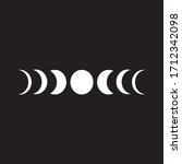 moon phase  black and white... | Shutterstock .eps vector #1712342098