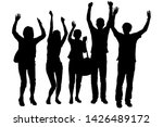 a group of young people... | Shutterstock .eps vector #1426489172