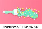 illustration of bouquet in the... | Shutterstock .eps vector #1335707732