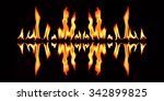  art of flame on black... | Shutterstock . vector #342899825