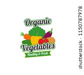 fresh organic vegetables logo... | Shutterstock .eps vector #1150787978