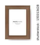 wooden photo frame on white... | Shutterstock . vector #150313628
