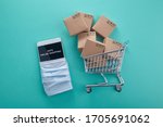online shopping concept. smart... | Shutterstock . vector #1705691062