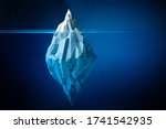 White Iceberg On Deep Blue...