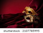 Luxury Venetian Mask On Dark...