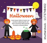 trick or treat halloween... | Shutterstock .eps vector #1173748402