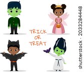 Set Of Four Kids Halloween...