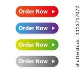 order now button set vector | Shutterstock .eps vector #1153717072