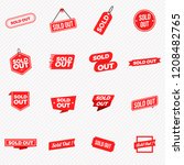 collection of sold out banners  ... | Shutterstock .eps vector #1208482765