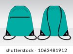 drawstring bag design turquoise ... | Shutterstock .eps vector #1063481912