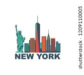 new york city vector... | Shutterstock .eps vector #1209110005