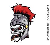 head skull with knight warrior... | Shutterstock .eps vector #773525245