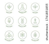 organic cosmetic badges... | Shutterstock .eps vector #1761851855