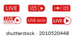 live stream icon set. social... | Shutterstock .eps vector #2010520448
