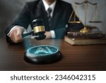 Small photo of AI ethics and legal concepts artificial intelligence law and online technology of legal regulations Controlling artificial intelligence technology is a high risk.