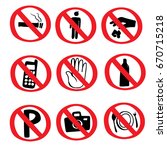 designed prohibitory symbol as... | Shutterstock .eps vector #670715218