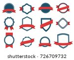 vector set badge  ribbons  and  ... | Shutterstock .eps vector #726709732