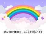 soft pink and purple sky... | Shutterstock .eps vector #1735451465