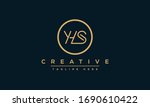yhs logo design template vector ... | Shutterstock .eps vector #1690610422