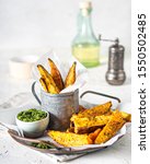 Sweet Potato Wedges With Green...