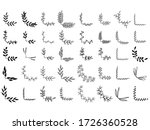 set of doodle floral corners | Shutterstock .eps vector #1726360528