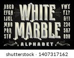 elegant condensed alphabet with ... | Shutterstock .eps vector #1407317162